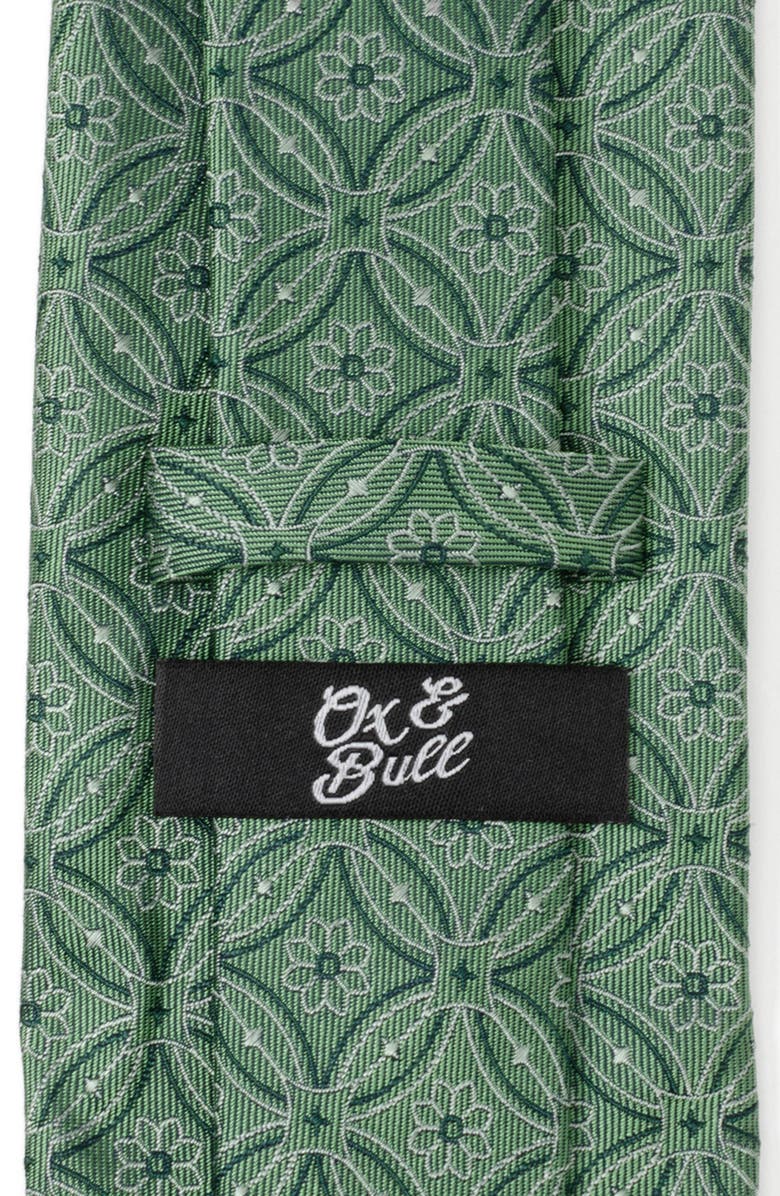 Cufflinks, Inc. Watercress Green Tiled Silk Tie, Alternate, color, Green