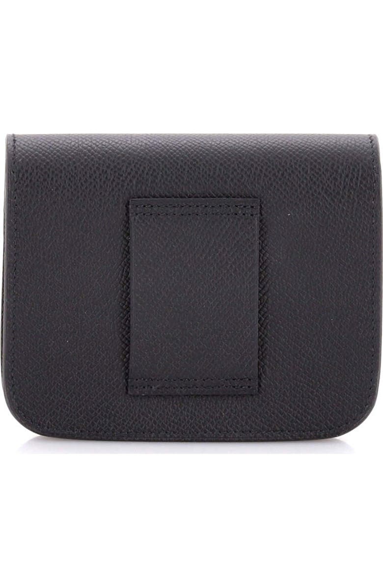 Pre-Owned Hermes Constance Slim Wallet Epsom, Alternate, color, Noir