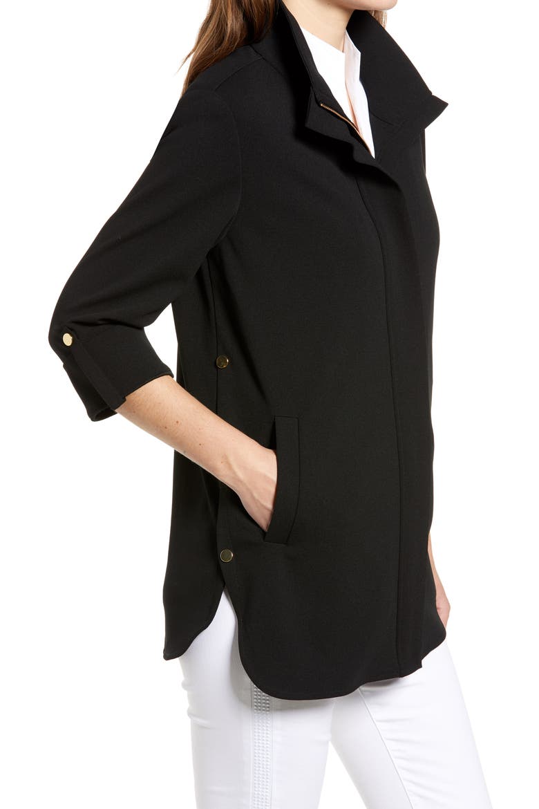 Zip Front Jacket, Alternate, color, BLACK