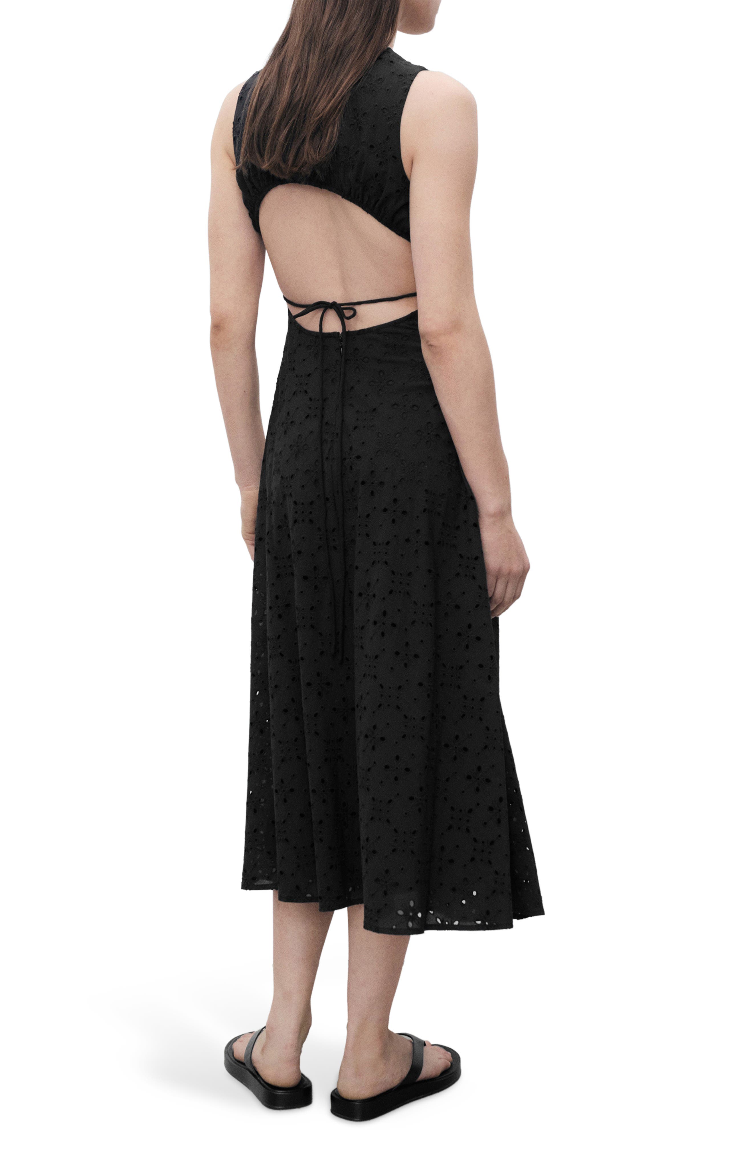 Eyelet Sleeveless Midi Dress - image 2