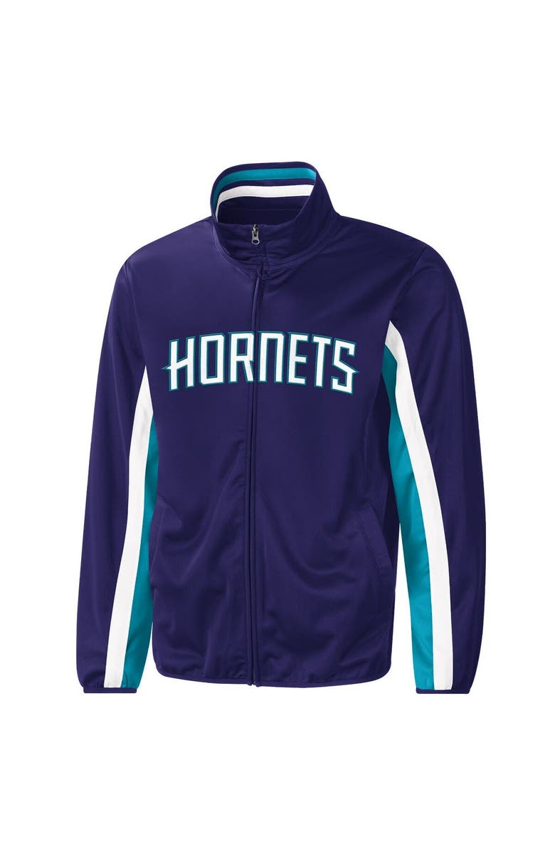 G-III SPORTS BY CARL BANKS Men's G-III Sports by Carl Banks Purple Charlotte Hornets Contender Wordmark Full-Zip Track Jacket, Alternate, color, Purple