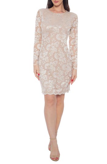 Marina Lace Long Sleeve Body-con Dress