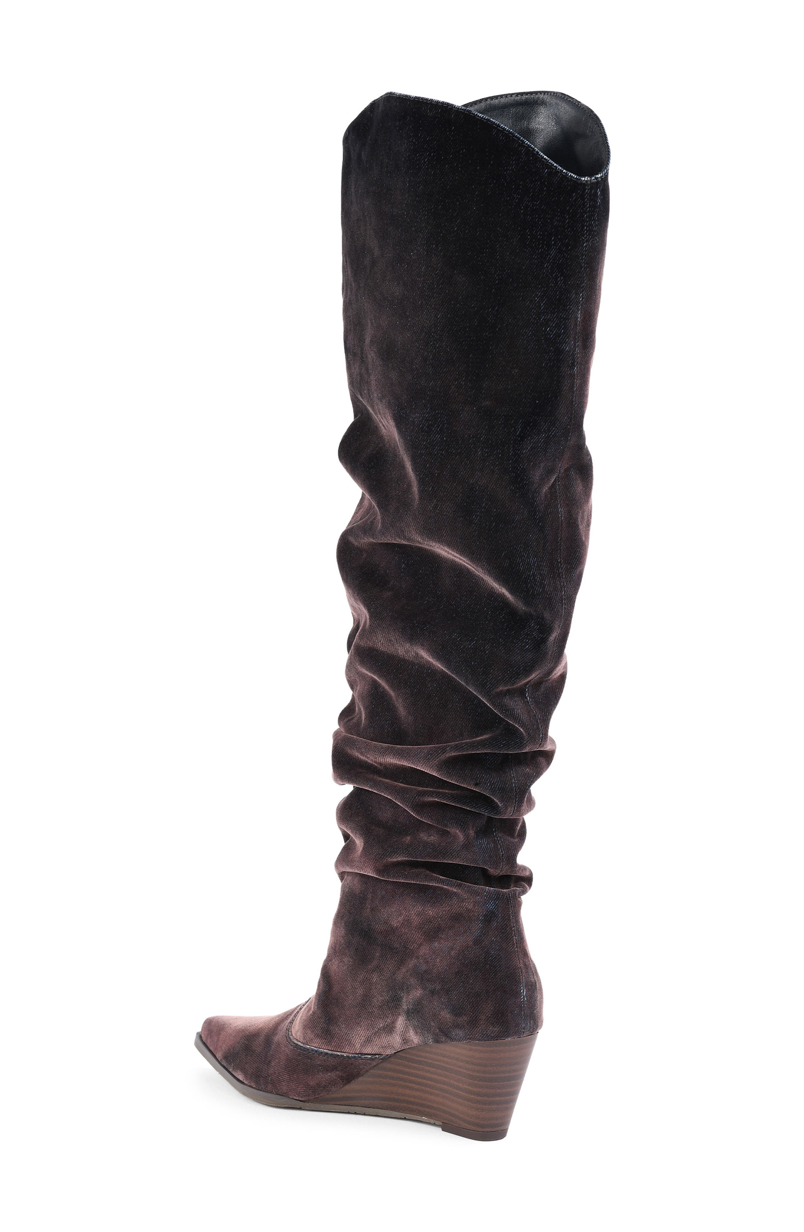 Windswell Knee High Slouch Boot, Alternate, color, DARK BLUE