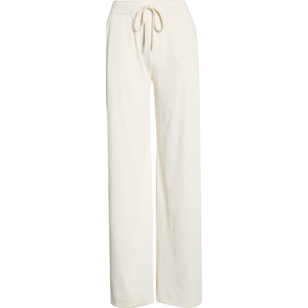 Beyond Yoga Breathe Easy Corduroy Drawstring Waist Pants In White