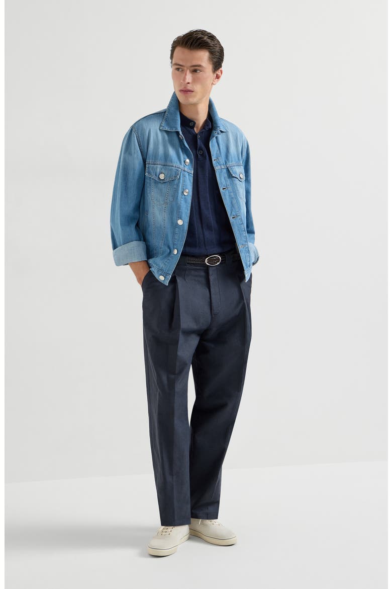 Denim four-pocket jacket, Alternate, color, Light Blue Denim