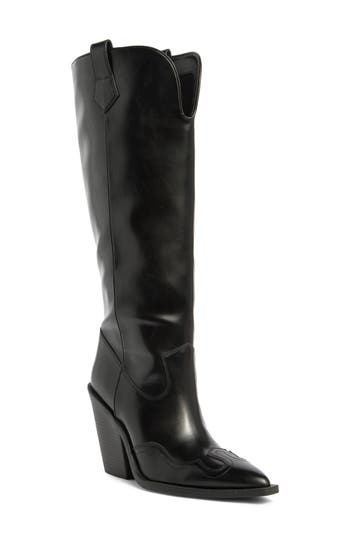 Abound Zahra Western Knee High Boot In Black