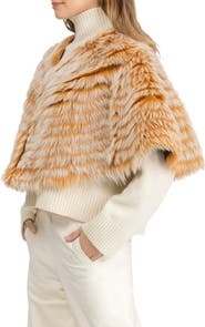GORSKI Genuine Shearling Layered Capelet