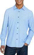CONSTRUCT Slim Fit Diamond Dot Performance Long Sleeve Shirt
