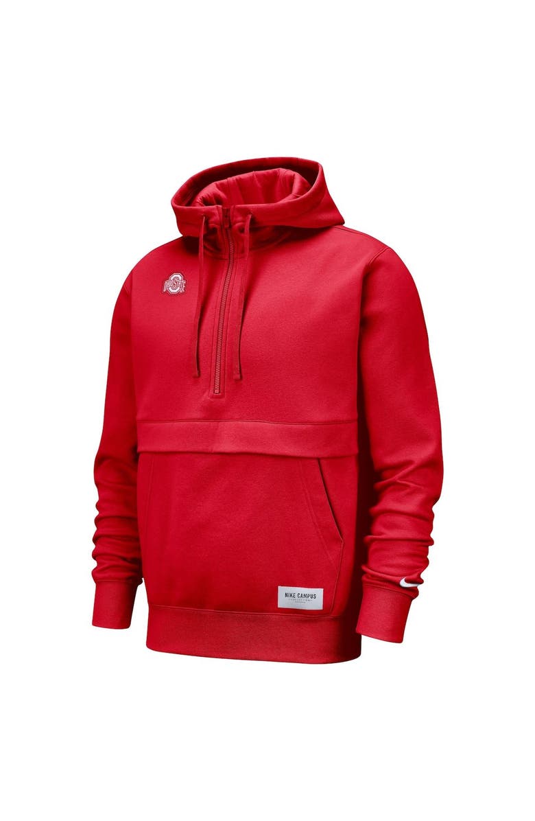 Nike Men's Nike Scarlet Ohio State Buckeyes Club Half-Zip Hoodie, Alternate, color, 
