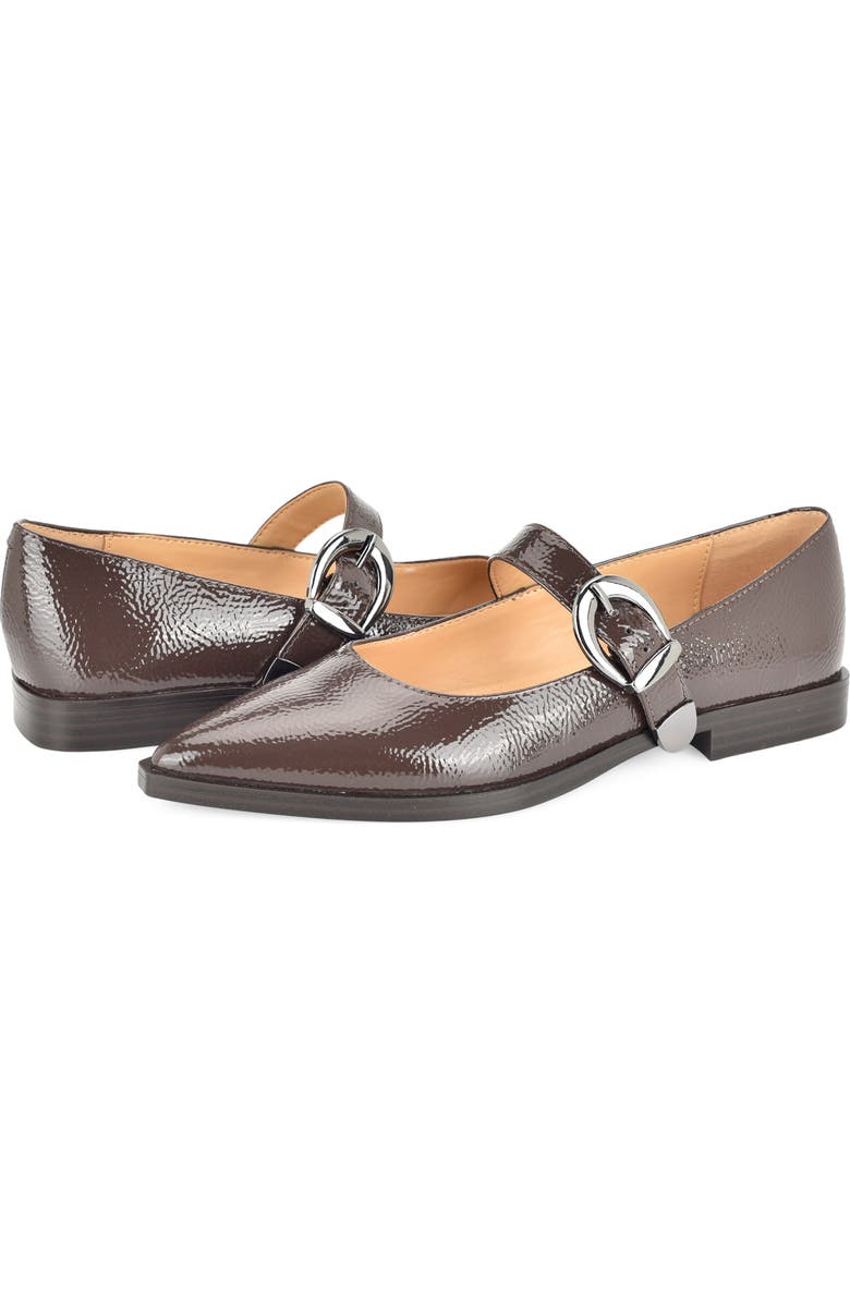 Nine West Katrel Mary Jane Flat, Alternate, color, Dark Brown