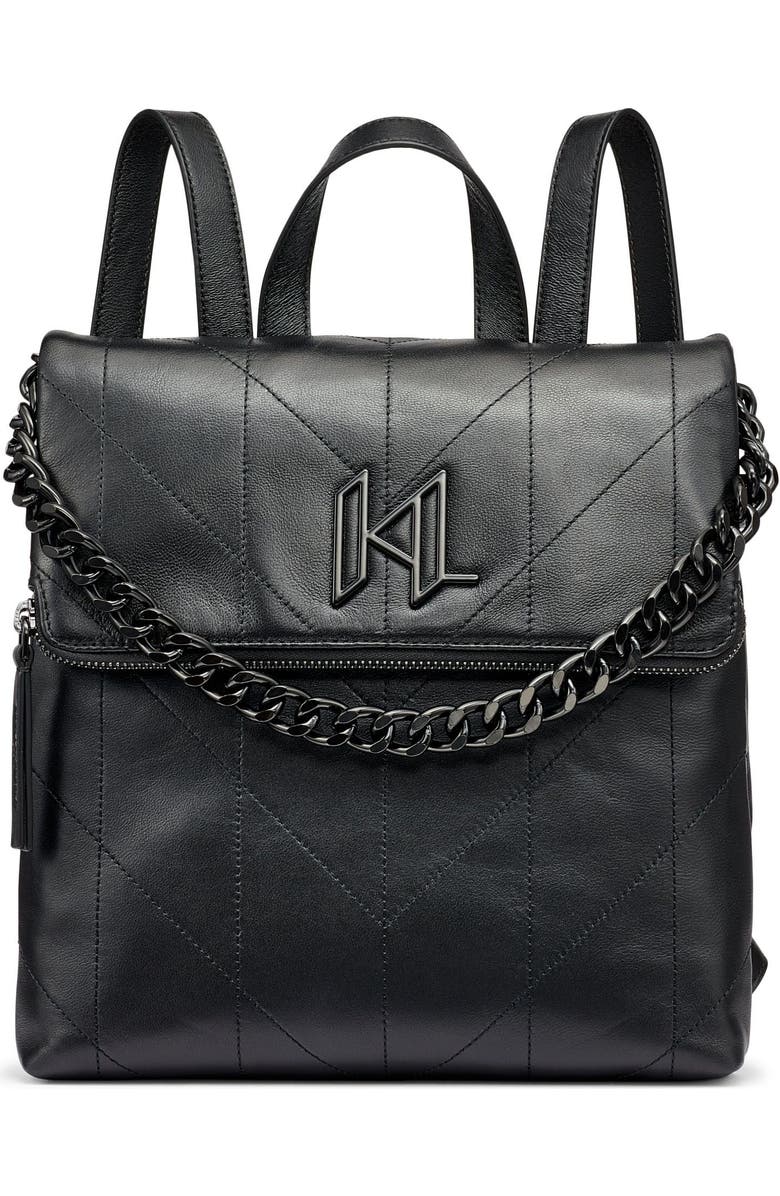 KARL LAGERFELD PARIS Lavende Backpack, Main, color, Black