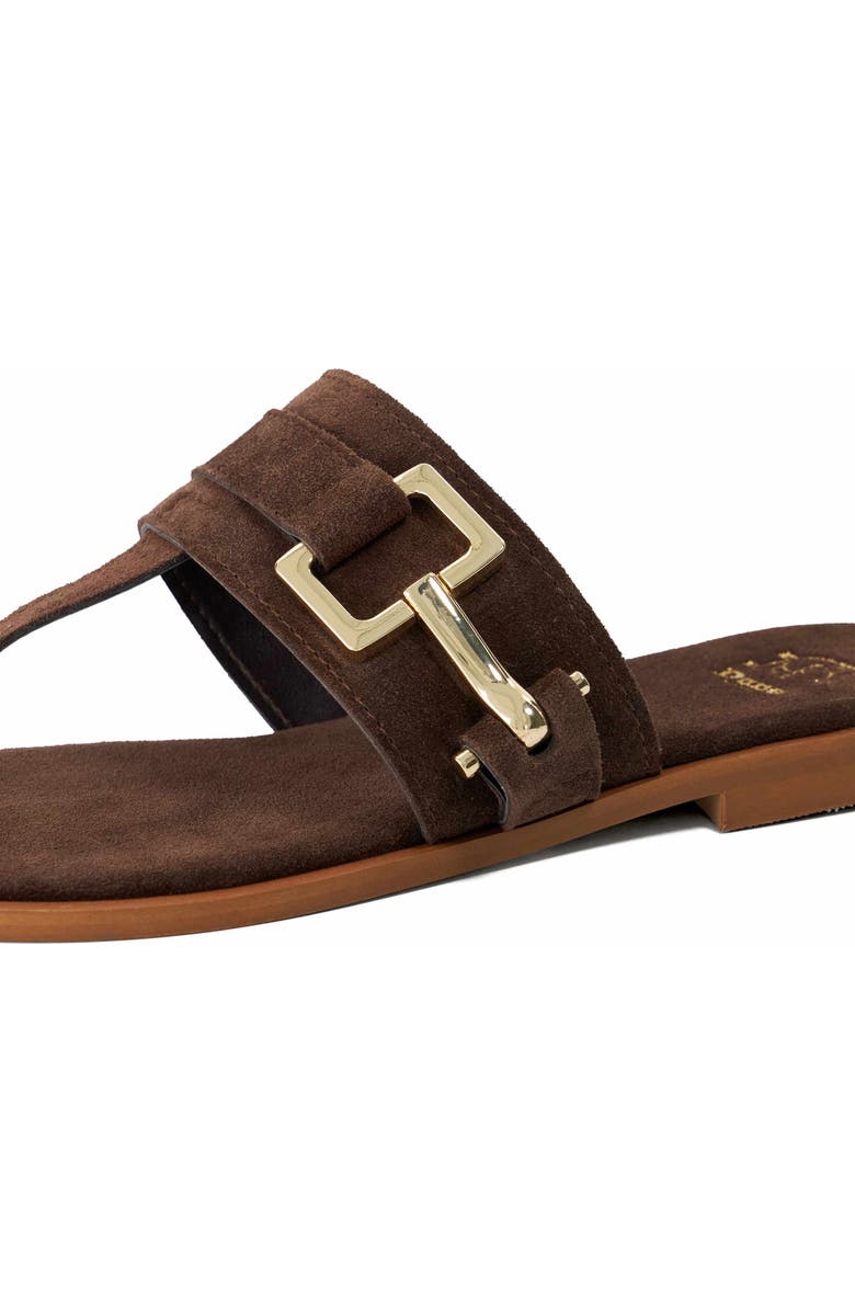 Dune London Lotica Sandal, Alternate, color, Brown Suede