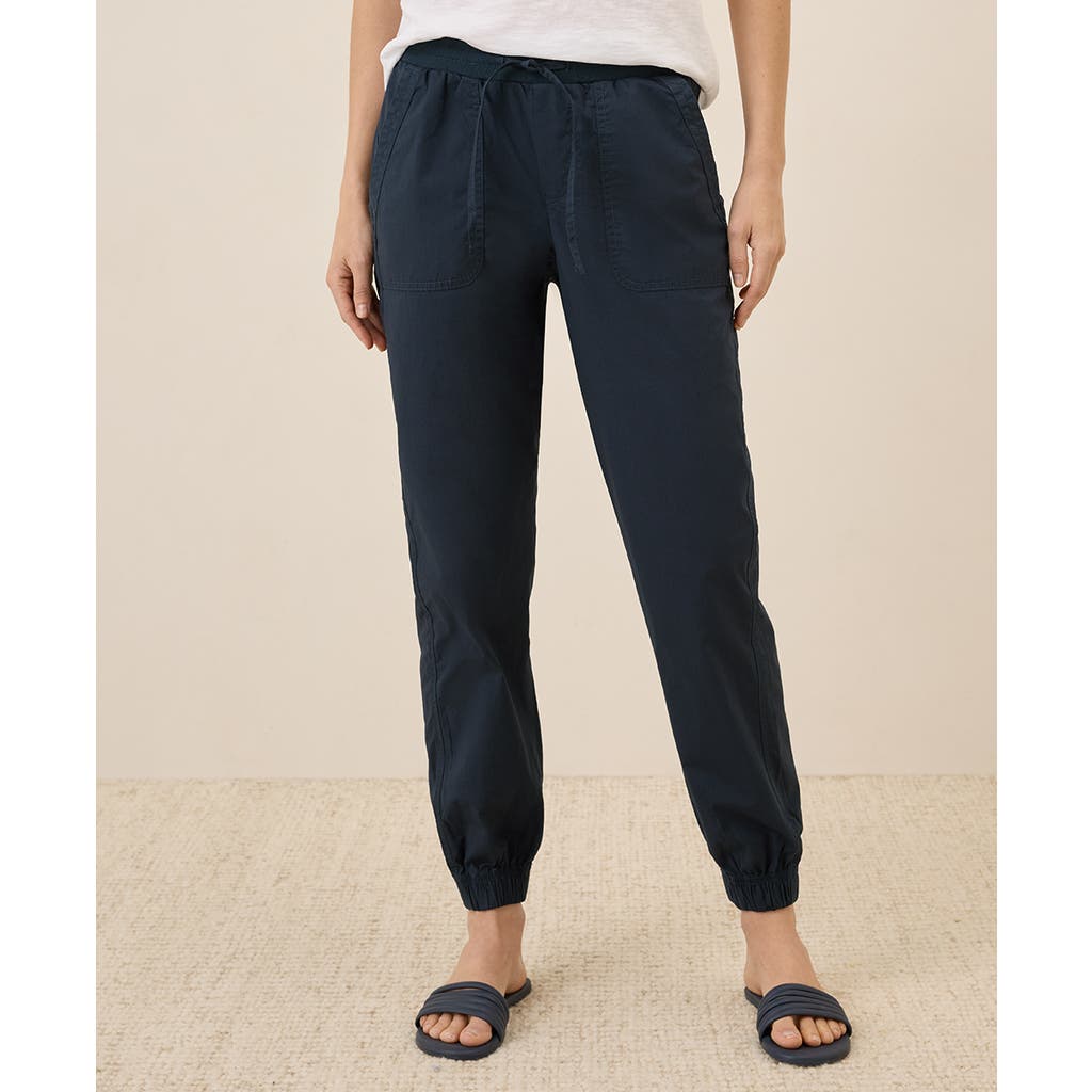 Pact Organic Cotton Monterey Poplin Jogger In Blue