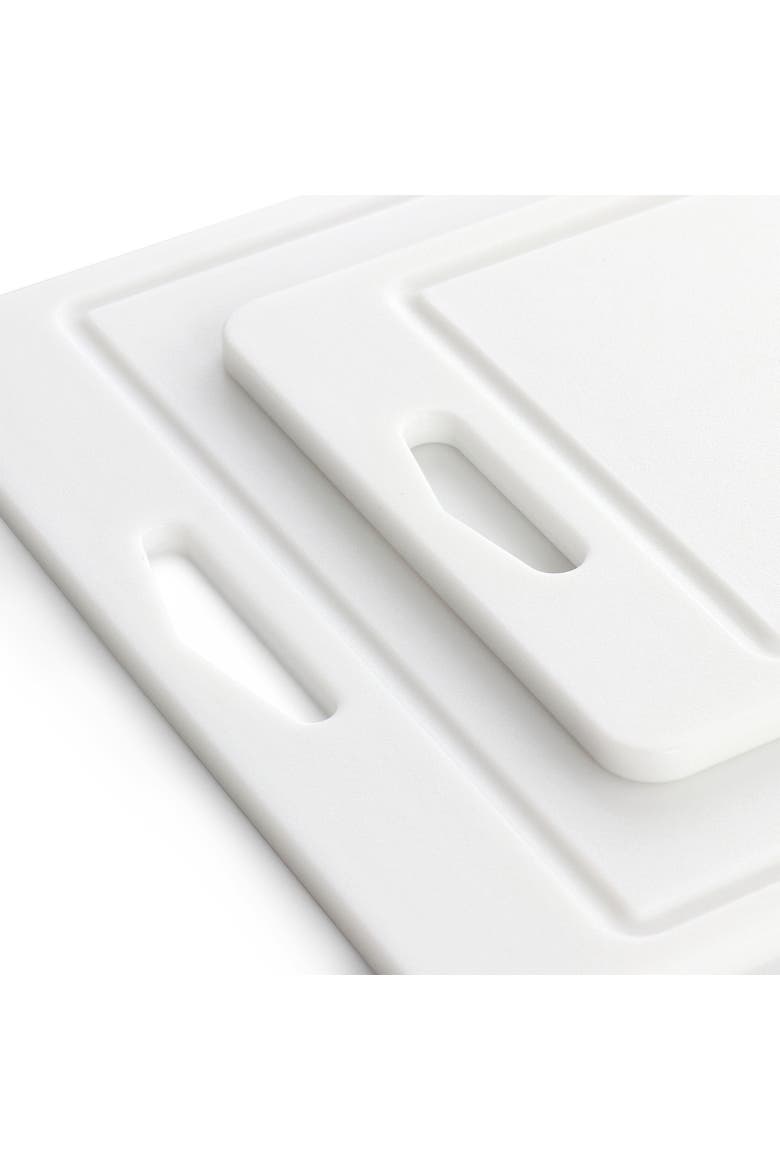 Fayer 2 Piece Polypropylene 16in and 12in Cutting Board Set, Alternate, color, White