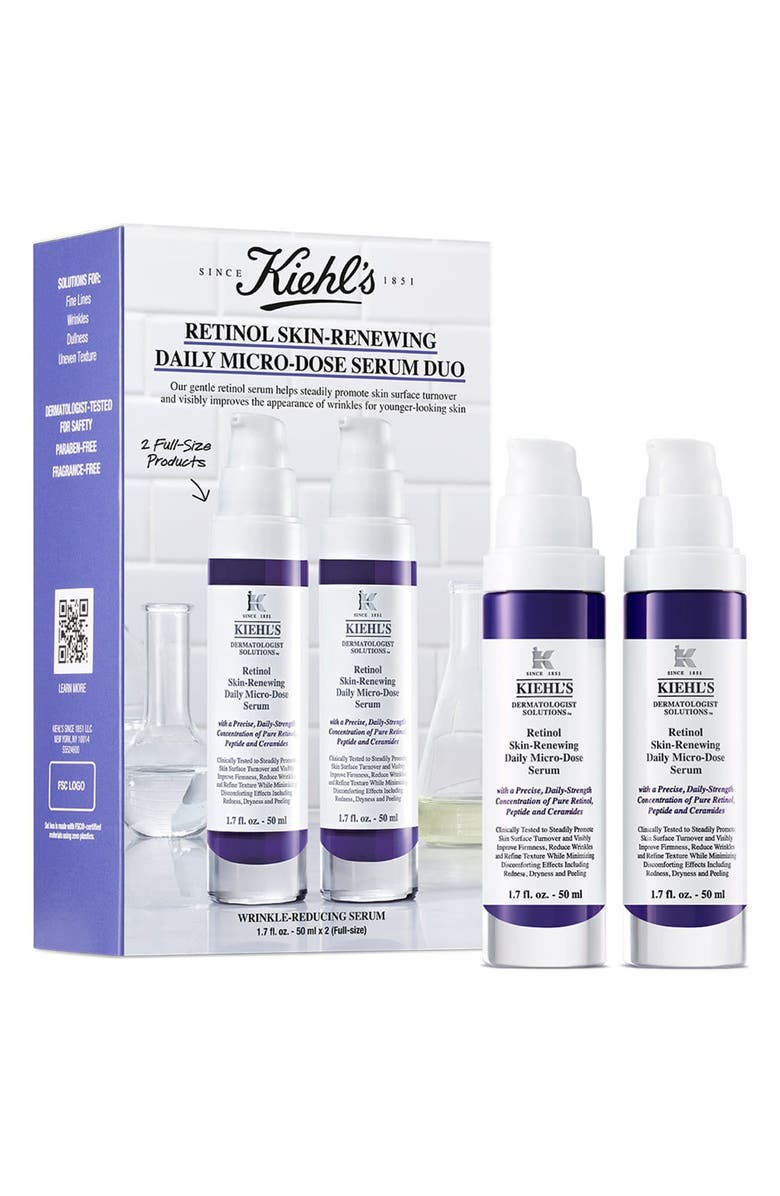 Kiehl's Since 1851 Retinol Skin-Renewing Daily Micro-Dose Serum Duo $182 Value, Main, color,