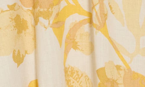 Renee C Women's Floral Midi Caftan Dress In Yellow/beige