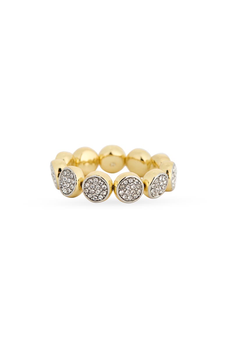 Covet Rotating Pavè Disc Bracelet, Main, color, Clear/ Two Tone