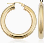 Oradina 14K Gold Everything Bold Large Hoops