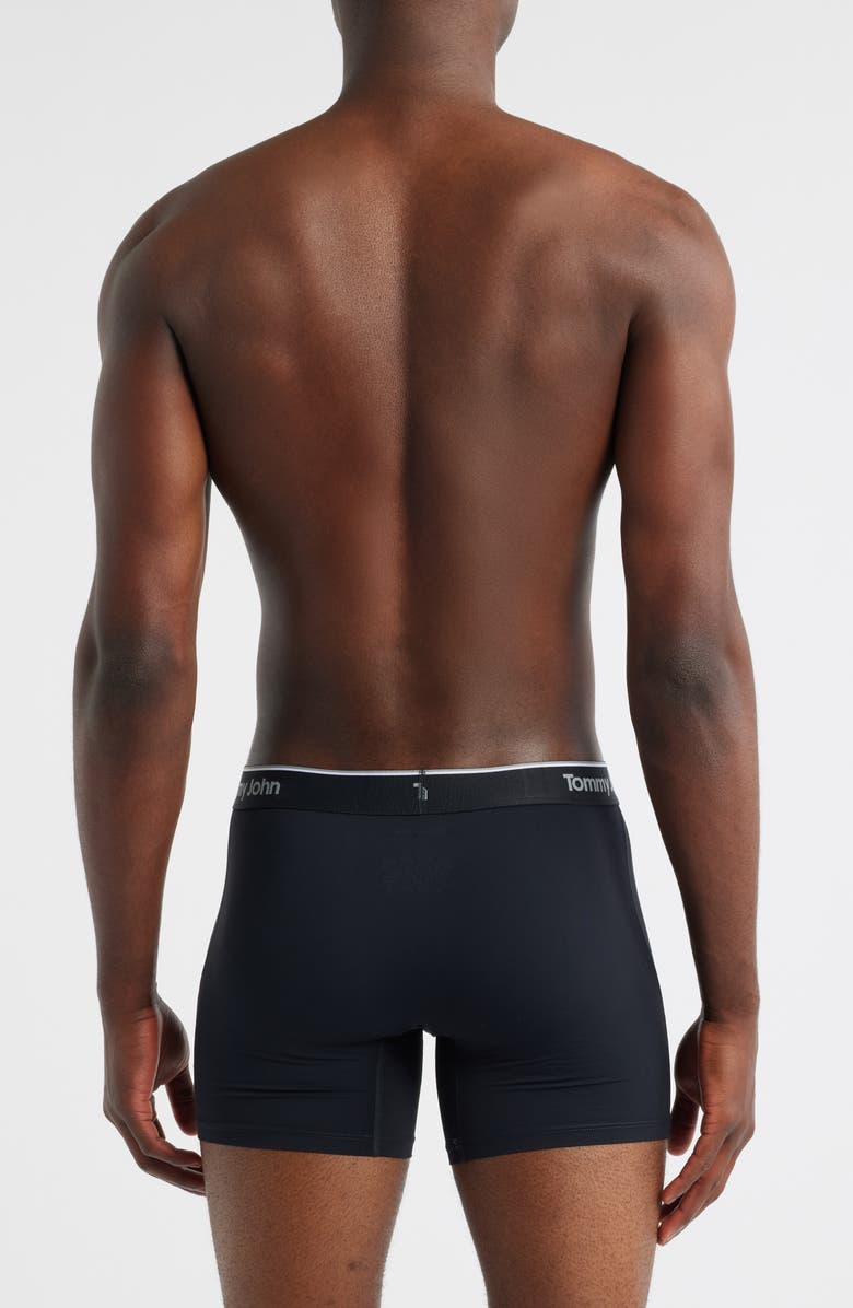 Tommy John Micro Stretch 4-Pack 4-Inch Boxer Briefs, Alternate, color, Black