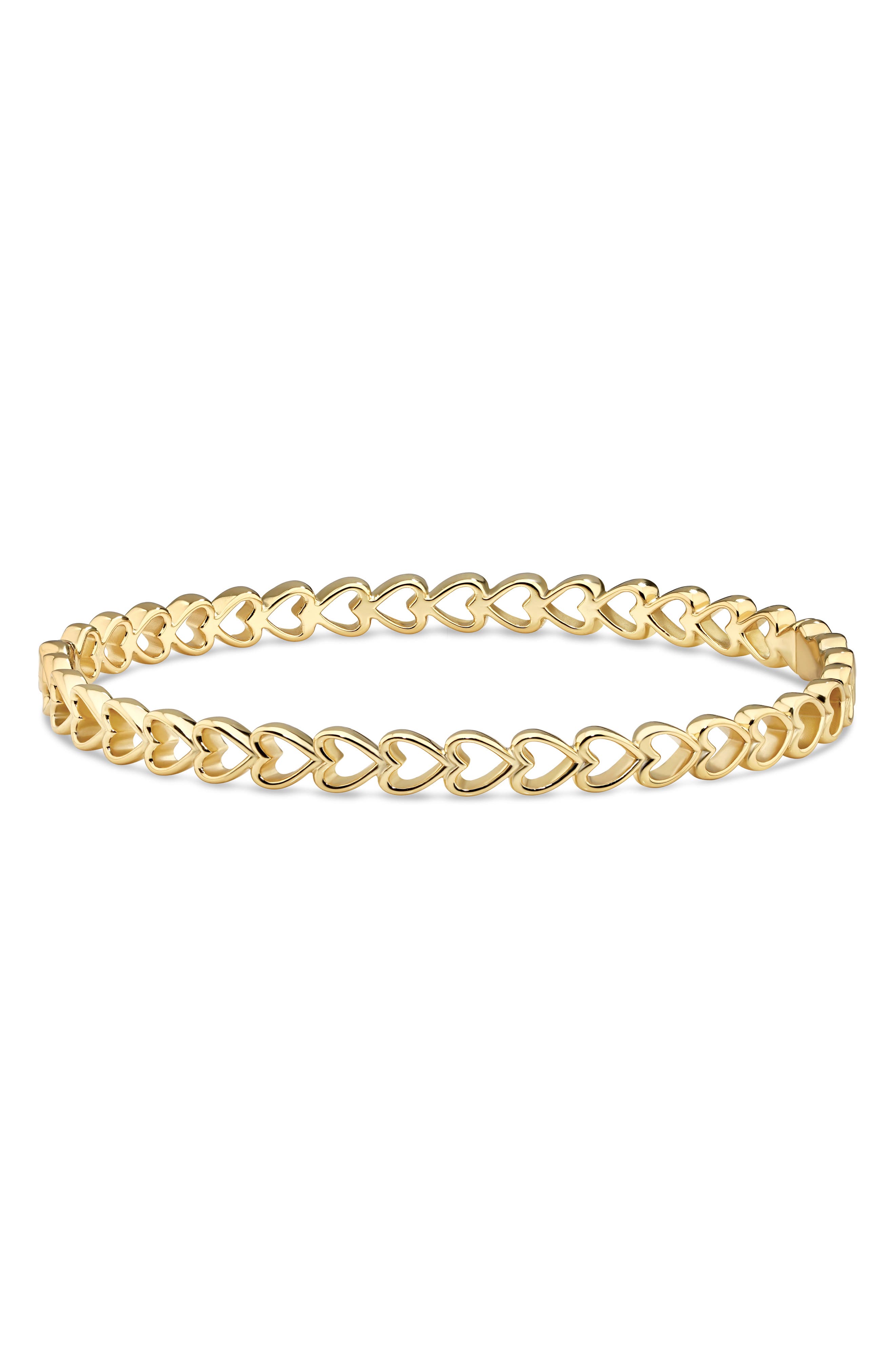 DEVATA Open Heart Bangle Bracelet
