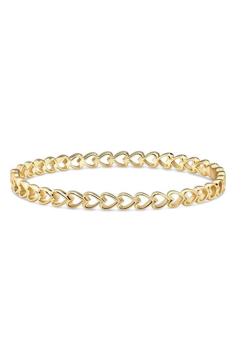 DEVATA Open Heart Bangle Bracelet, Main, color, Gold