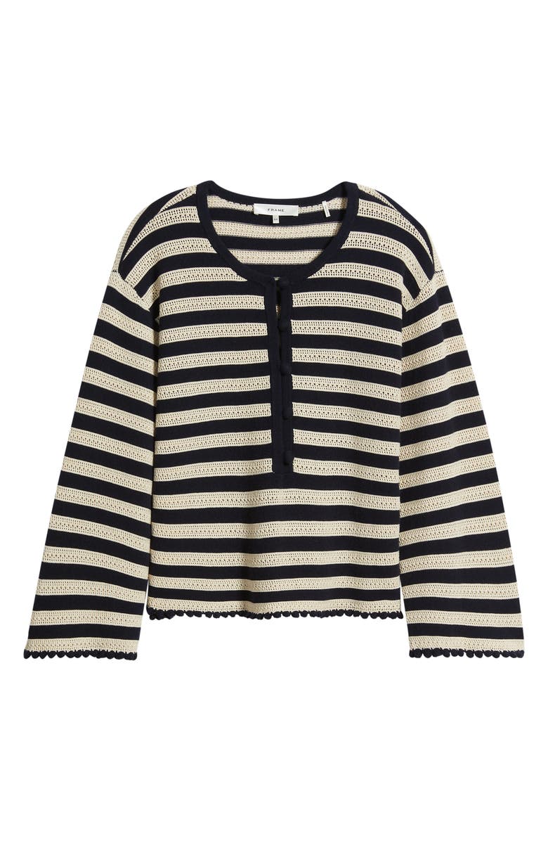 FRAME The Easy Captain Stripe Sweater, Alternate, color, Cream Multi