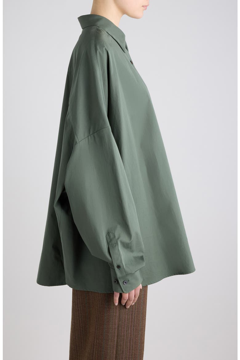 Casia Double Twist Cotton Poplin Shirt, Alternate, color, GREEN