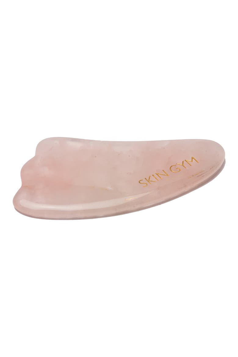 Rose Quartz Crystal Gua Sha Sculpty Facial Tool, Main, color, PINK