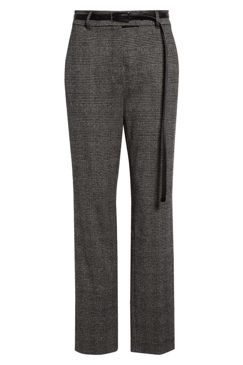 Gerico Slim Fit Belted Check Trousers, Alternate, color, MEDIUM GREY