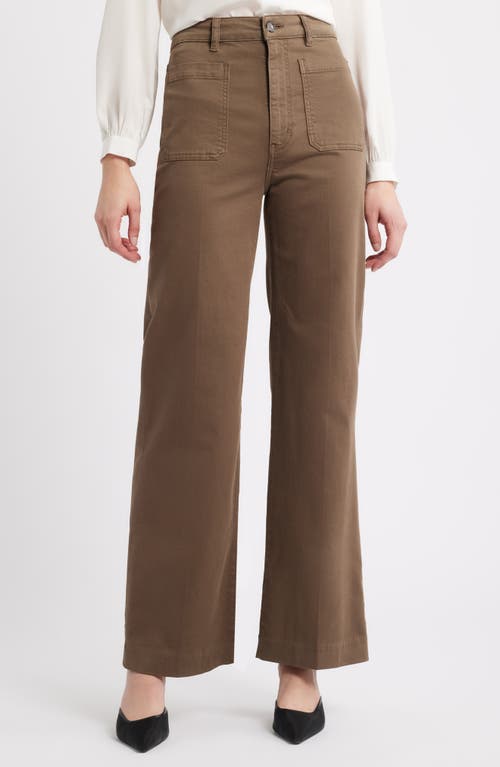 Frame The Refined Patch Pocket Jeans In Brown