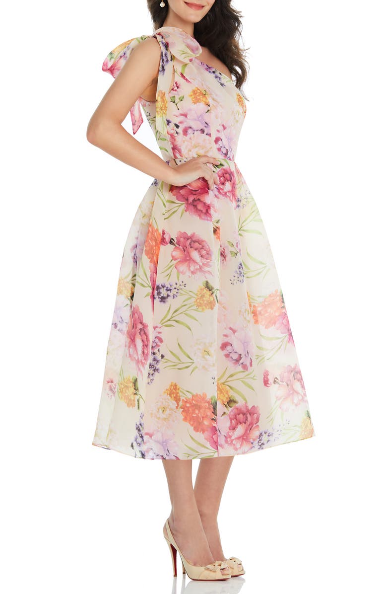 Alfred Sung One-Shoulder Floral Cocktail Dress, Alternate, color,