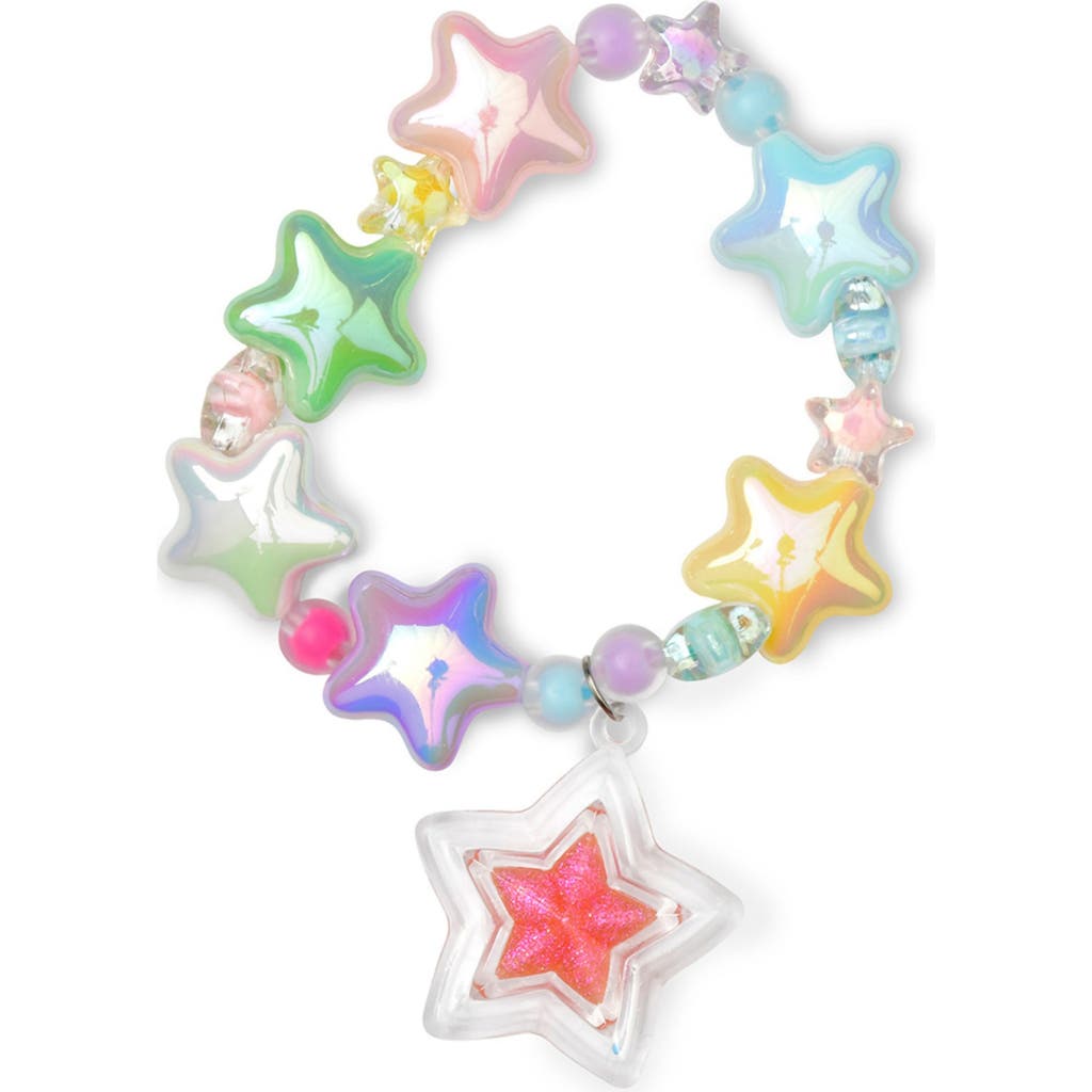 Iscream Kids' Star Lip Gloss Beaded Bracelet In Purple