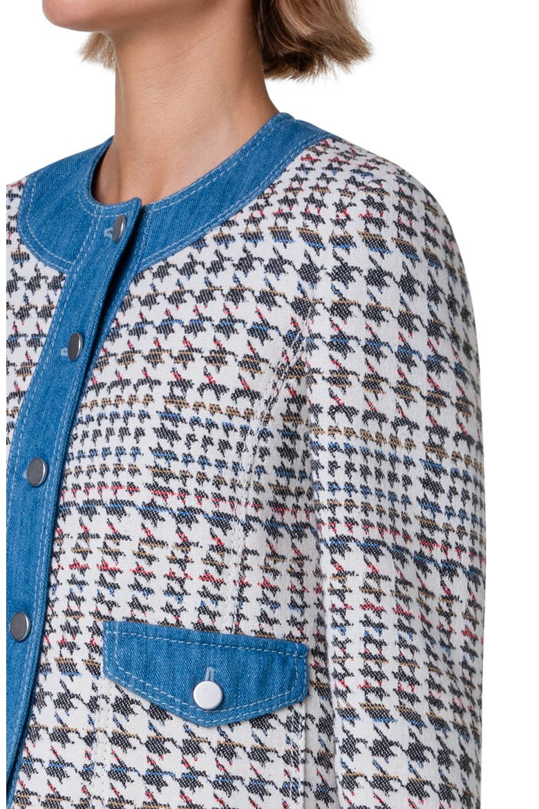 Houndstooth Jacquard Jacket, Alternate, color, DENIM-MULTICOLOR