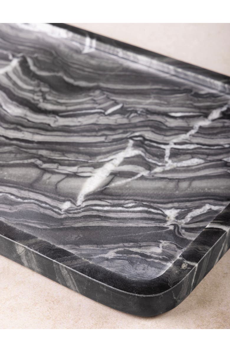 GAURI KOHLI Frontier Black Marble Tray, Alternate, color, Black