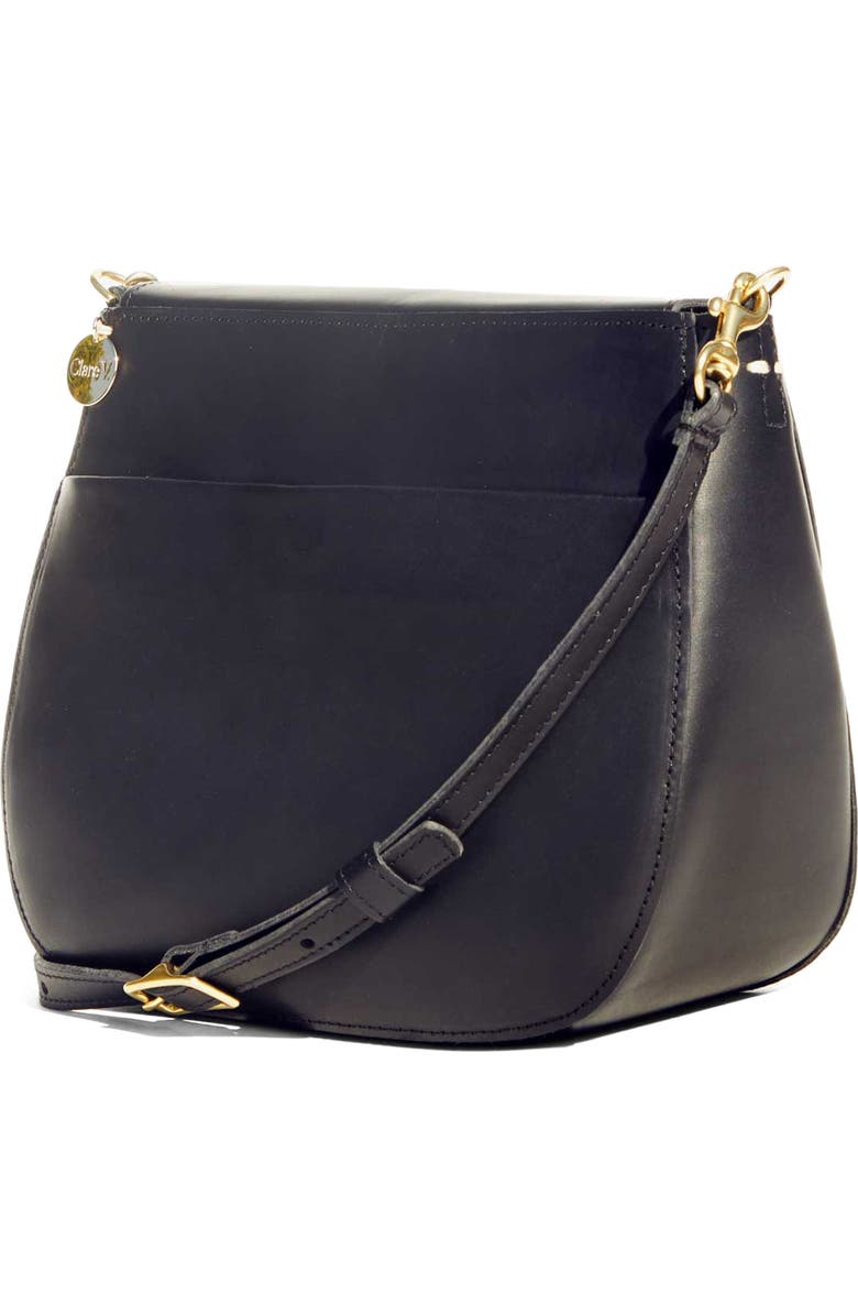 Clare V. Louis Leather Crossbody Bag, Alternate, color,