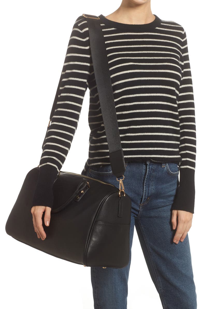 Mali + Lili Phoebe Bowling Vegan Leather Duffle Bag, Alternate, color,