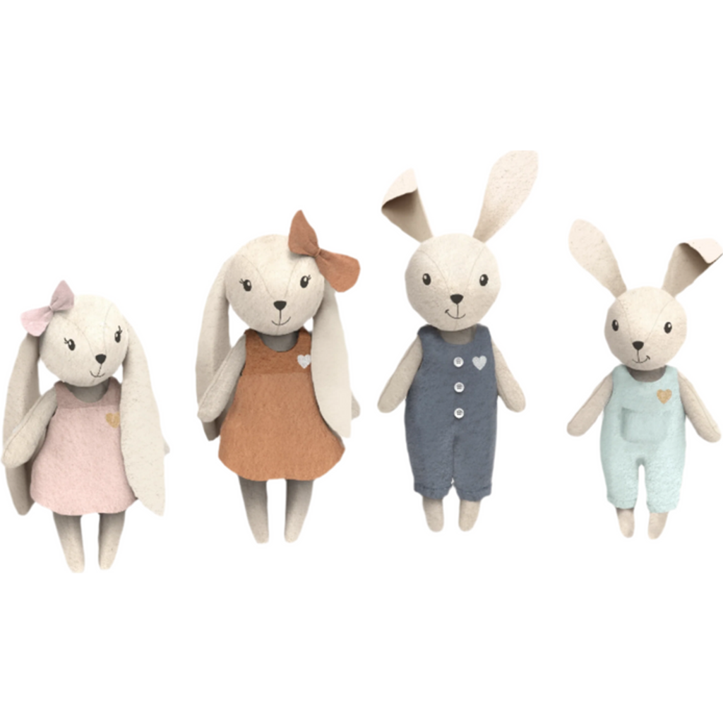 Speedy Monkey Rabbit Family In Multi
