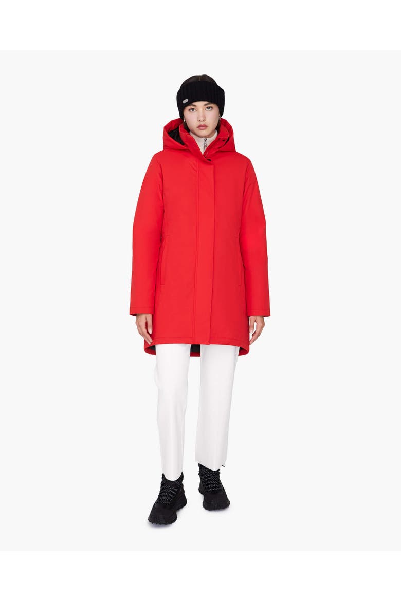 GENIA | Hooded Down Winter Jacket, Alternate, color, Fiery Red