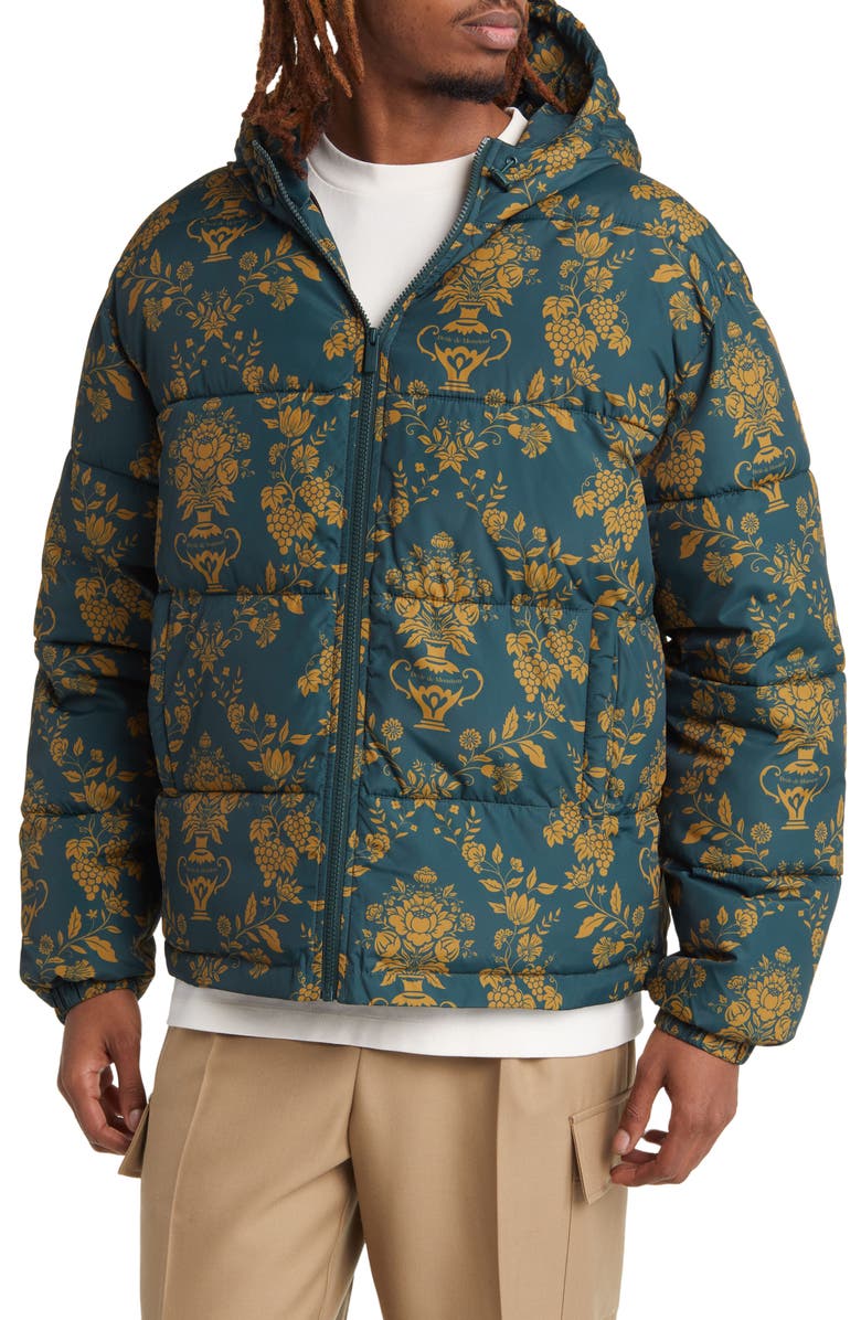 Drôle de Monsieur La Doudoune Damas Water Repellent Hooded Puffer Jacket, Alternate, color,