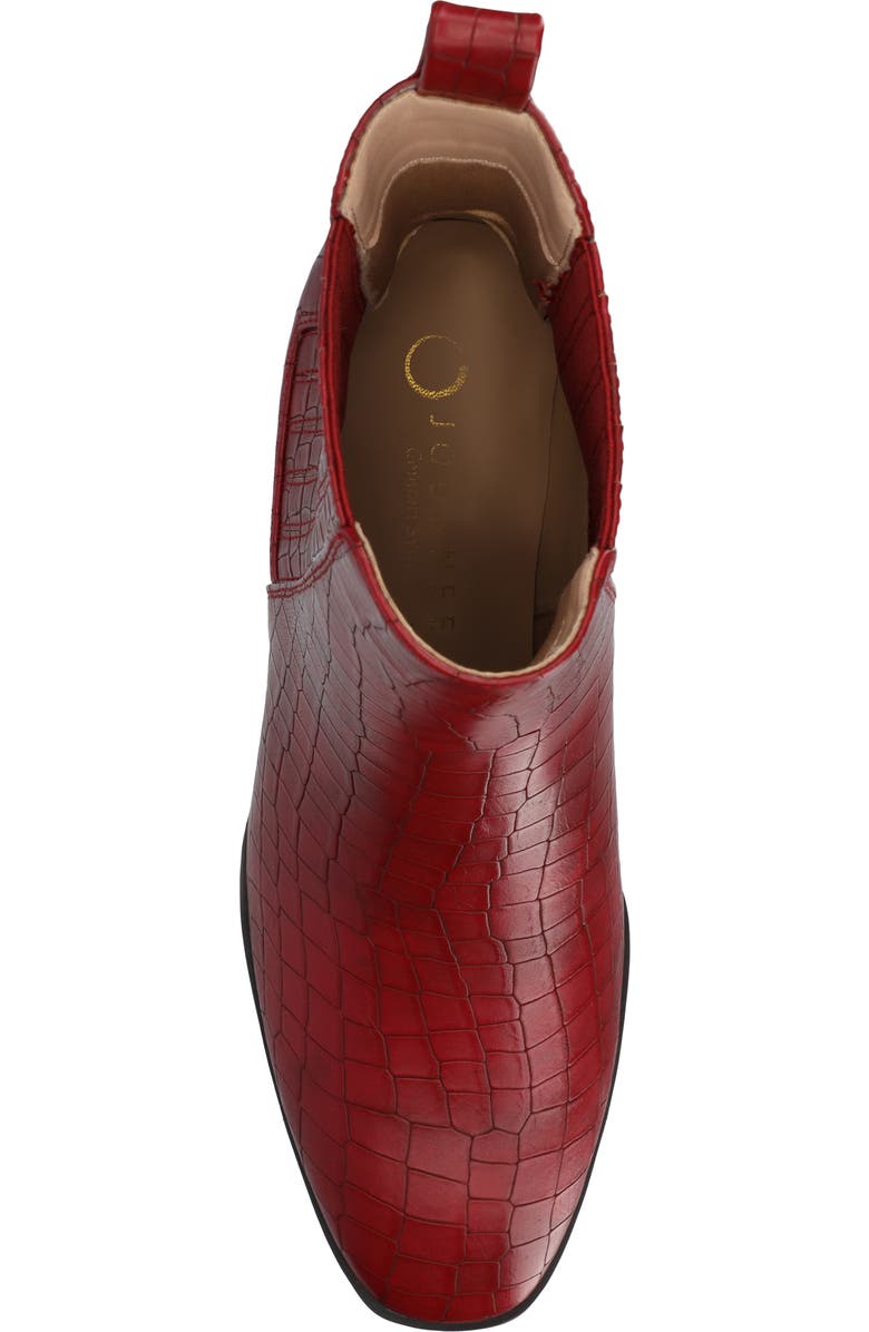 Journee Collection Wrenley Bootie, Alternate, color, Red Crocodile