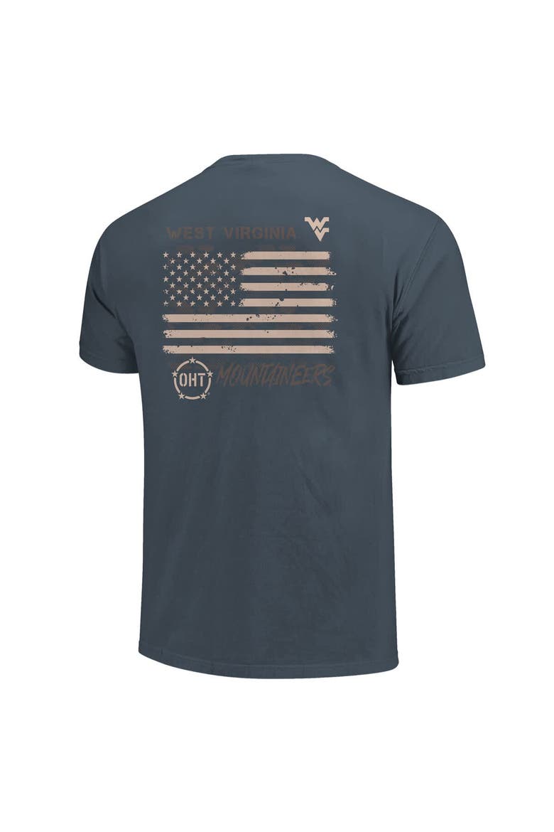 Men's  Navy West Virginia Mountaineers Comfort Colors OHT Camo Overlay T-Shirt, Alternate, color, Navy
