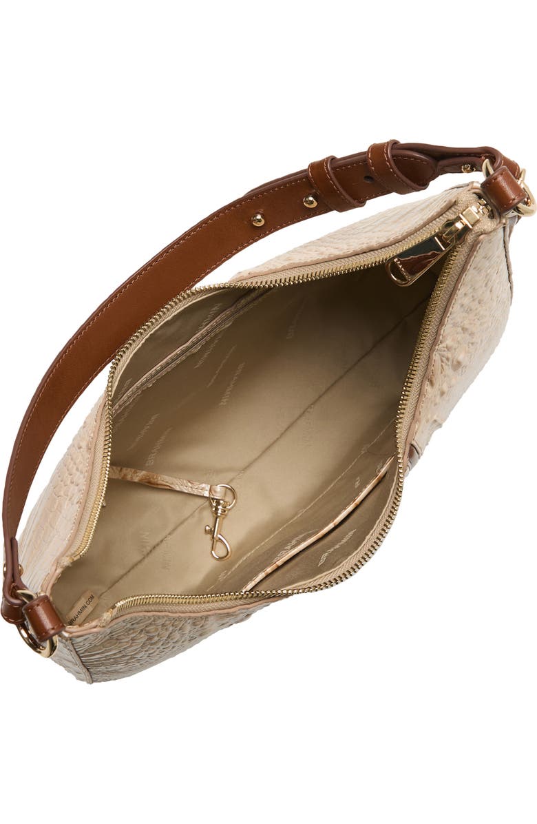 Brahmin Tabitha Croc Embossed Leather Shoulder Bag, Alternate, color,