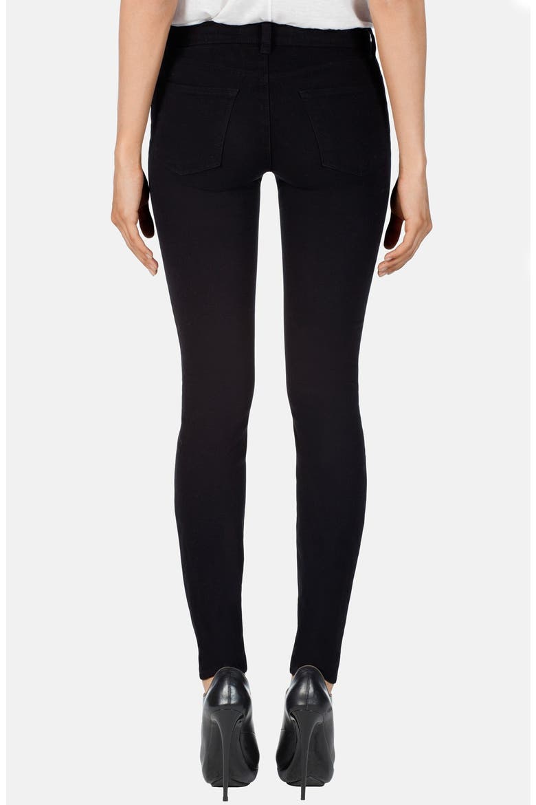 '485' Mid Rise Super Skinny Jeans, Alternate, color, BLACK