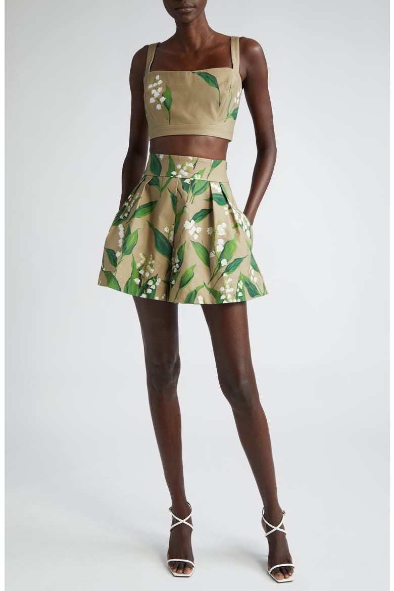 Lily of the Valley Stretch Twill Shorts, Alternate, color, WHITE/ KHAKI