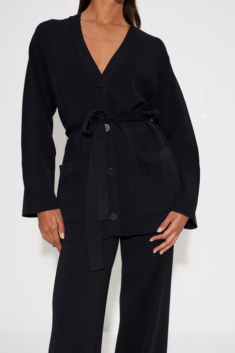 Max Belted Knit Cardigan
