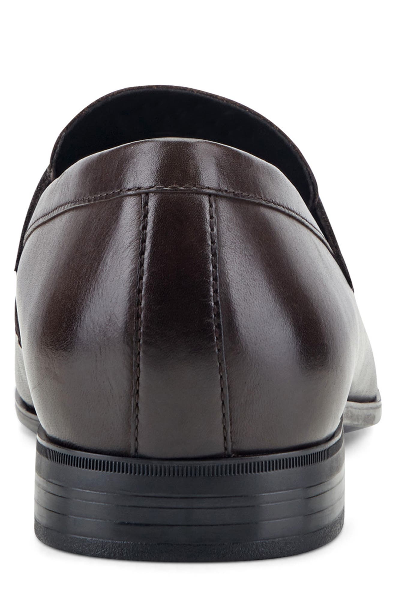 Cory Penny Loafer, Alternate, color, DARK BROWN LEATHER
