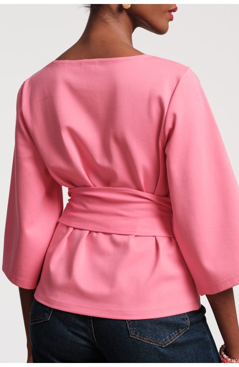 Frances Valentine Whitney Wrap Top, Alternate, color, Pink