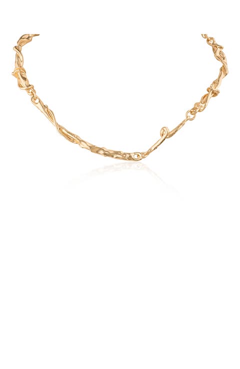 Twisted Bar Link Collar Necklace