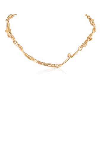 Twisted Bar Link Collar Necklace