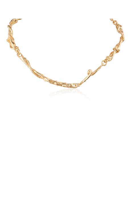 Twisted Bar Link Collar Necklace